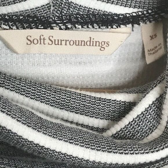 Soft Surroundings Sz XS Striped Asymmetrical Tunic - Picture 3 of 5